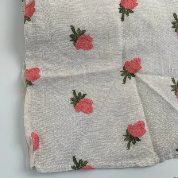 SOLD Rare Vintage 1950’s Floral Embroidered Raw Linen Lined Silk Cheongsam Dress - Picture 15 of 15